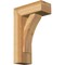 Ekena Millwork Thorton Block Rough Sawn Bracket w/ Offset Brace, Western Red Cedar, 6"W x 14"D x 22"H BKT0604X14X22THR05RWR - alternate 1
